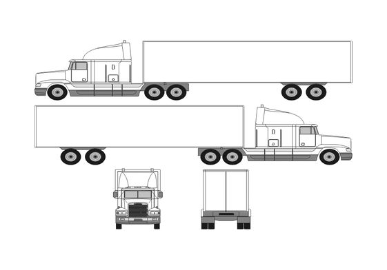 Download drawing Freightliner Classic XL Truck 1996 in ai pdf png svg